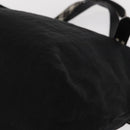 BURBERRY Blue Label Tote Bag Nylon Black Silver Auth bs30978-16