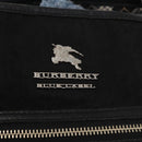 BURBERRY Blue Label Tote Bag Nylon Black Silver Auth bs30978-17