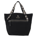 BURBERRY Blue Label Tote Bag Nylon Black Silver Auth bs30978-13
