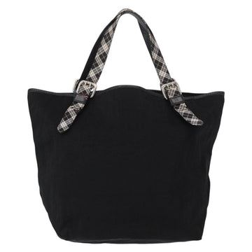 BURBERRY Blue Label Tote Bag Nylon Black Silver Auth bs30978 - 0