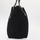 BURBERRY Blue Label Tote Bag Nylon Black Silver Auth bs30978-3