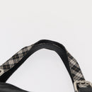 BURBERRY Blue Label Tote Bag Nylon Black Silver Auth bs30978-8