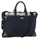 BURBERRY Black Label Business Bag Nylon 2way Black Silver Auth bs30979-1