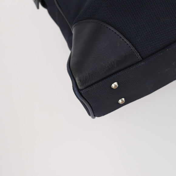 BURBERRY Black Label Business Bag Nylon 2way Black Silver Auth bs30979