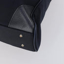 BURBERRY Black Label Business Bag Nylon 2way Black Silver Auth bs30979-14