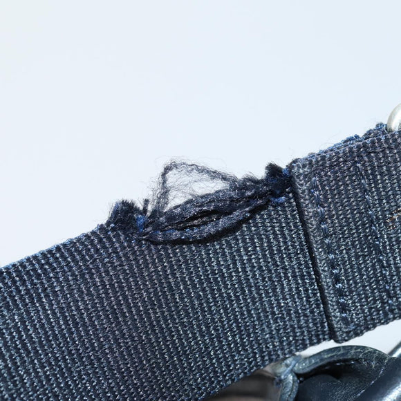 BURBERRY Black Label Business Bag Nylon 2way Black Silver Auth bs30979