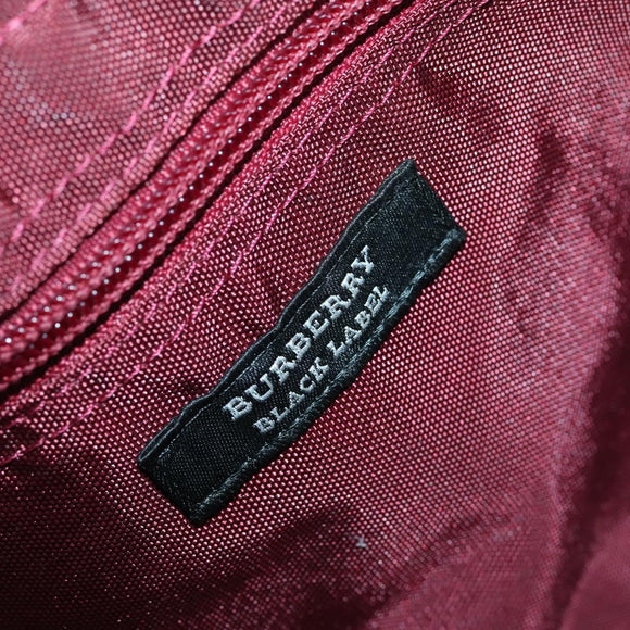 BURBERRY Black Label Business Bag Nylon 2way Black Silver Auth bs30979