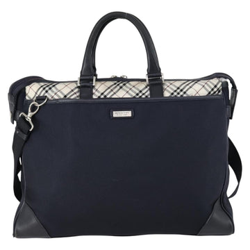BURBERRY Black Label Business Bag Nylon 2way Black Silver Auth bs30979 - 0