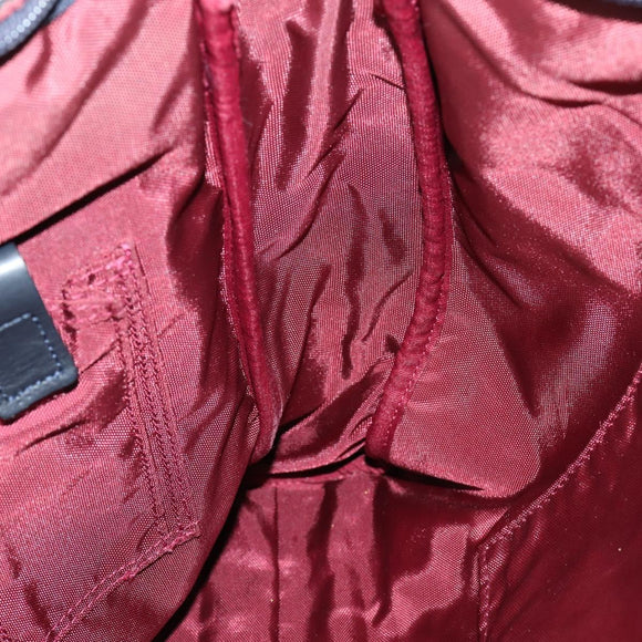 BURBERRY Black Label Business Bag Nylon 2way Black Silver Auth bs30979