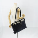 BURBERRY Black Label Business Bag Nylon 2way Black Silver Auth bs30979-25