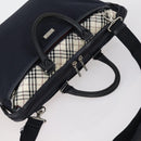 BURBERRY Black Label Business Bag Nylon 2way Black Silver Auth bs30979-6