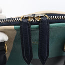 BURBERRY Hand Bag Leather 2way Navy Gold Auth bs30983-10