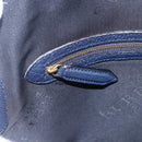 BURBERRY Hand Bag Leather 2way Navy Gold Auth bs30983-21