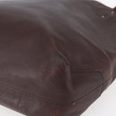 BURBERRY Black Label Tote Bag Leather Brown Silver Auth bs30984-9