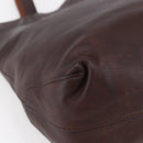 BURBERRY Black Label Tote Bag Leather Brown Silver Auth bs30984-14