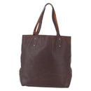 BURBERRY Black Label Tote Bag Leather Brown Silver Auth bs30984-2