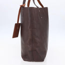 BURBERRY Black Label Tote Bag Leather Brown Silver Auth bs30984-4