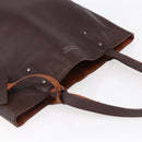 BURBERRY Black Label Tote Bag Leather Brown Silver Auth bs30984-6