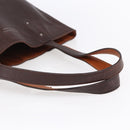 BURBERRY Black Label Tote Bag Leather Brown Silver Auth bs30984-7