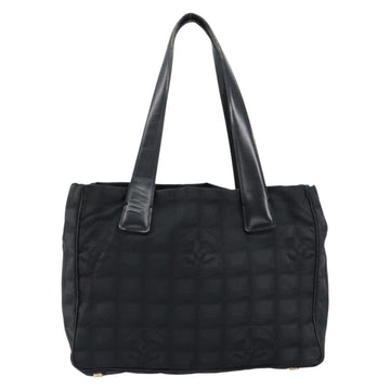 CHANEL New Travel Line Tote Bag Nylon Black gold CC Auth bs30985 - 0