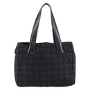 CHANEL New Travel Line Tote Bag Nylon Black gold CC Auth bs30985-3