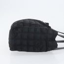 CHANEL New Travel Line Tote Bag Nylon Black gold CC Auth bs30985-4