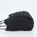 CHANEL New Travel Line Tote Bag Nylon Black gold CC Auth bs30985-5