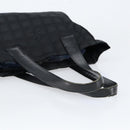 CHANEL New Travel Line Tote Bag Nylon Black gold CC Auth bs30985-7