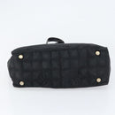 CHANEL New Travel Line Tote Bag Nylon Black gold CC Auth bs30985-9