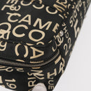 CHANEL Bysy Line Boston Bag Canvas Black CC Auth bs30986-10