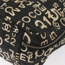 CHANEL Bysy Line Boston Bag Canvas Black CC Auth bs30986-11