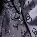 CHANEL Bysy Line Boston Bag Canvas Black CC Auth bs30986-21