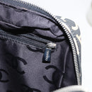 CHANEL Bysy Line Boston Bag Canvas Black CC Auth bs30986-22