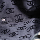 CHANEL Bysy Line Boston Bag Canvas Black CC Auth bs30986-23