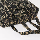 CHANEL Bysy Line Boston Bag Canvas Black CC Auth bs30986-6