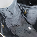 CHANEL Shoulder Bag Enamel Black Gold CC Auth bs30987-19