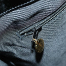 CHANEL Shoulder Bag Enamel Black Gold CC Auth bs30987-20