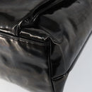 CHANEL Shoulder Bag Enamel Black Gold CC Auth bs30988-10