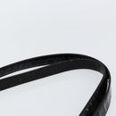 CHANEL Shoulder Bag Enamel Black Gold CC Auth bs30988-8