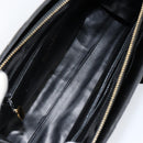 CHANEL V Stitch Hand Bag Enamel 2way Black Gold CC Auth bs30989-18