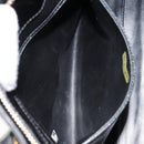 CHANEL V Stitch Hand Bag Enamel 2way Black Gold CC Auth bs30989-22