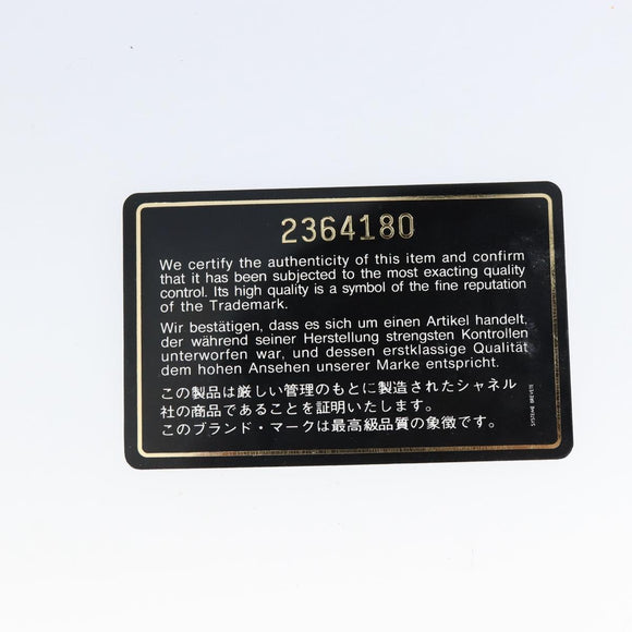 CHANEL V Stitch Hand Bag Enamel 2way Black Gold CC Auth bs30989