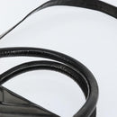 CHANEL V Stitch Hand Bag Enamel 2way Black Gold CC Auth bs30989-8