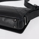 CHANEL Shoulder Bag Lamb Skin Black Silver CC Auth bs30993-17