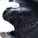 CHANEL Shoulder Bag Lamb Skin Black Silver CC Auth bs30993-22