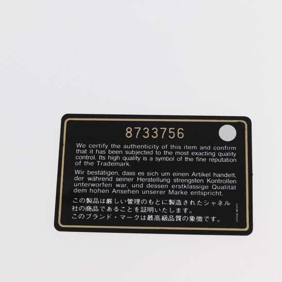 CHANEL Shoulder Bag Lamb Skin Black Silver CC Auth bs30993