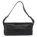 CHANEL Shoulder Bag Lamb Skin Black Silver CC Auth bs30993-2