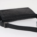 CHANEL Shoulder Bag Lamb Skin Black Silver CC Auth bs30993-6