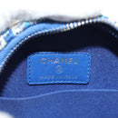 CHANEL Chain Shoulder Bag Tweed Blue Silver CC Auth bs30994V-18