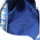 CHANEL Chain Shoulder Bag Tweed Blue Silver CC Auth bs30994V-19